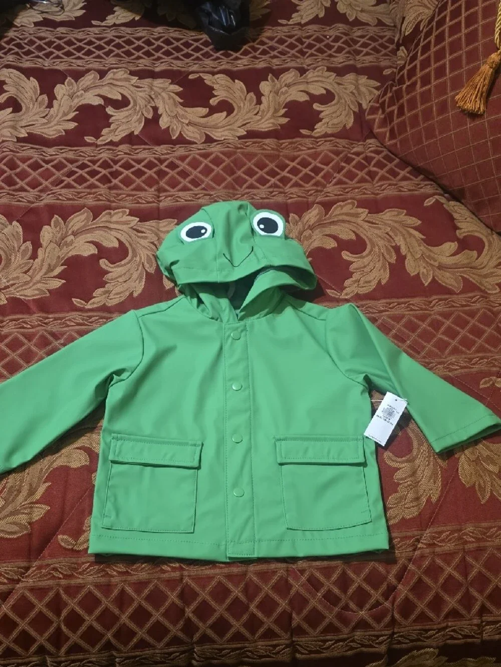 Old Navy Green Kids Raincoat with Frog Hood - [12-18 Months]